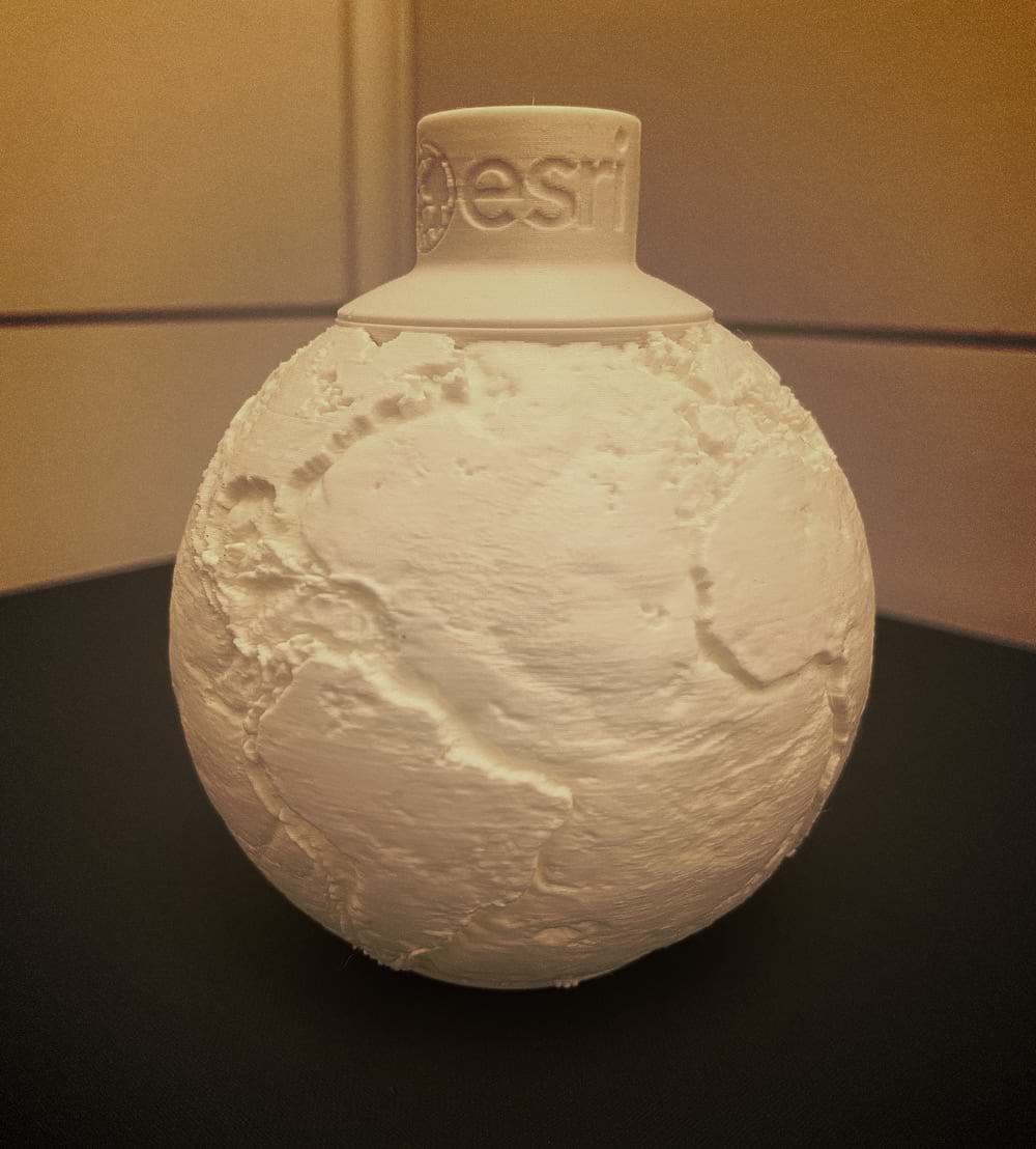 a 3D printed lithophane of earth
