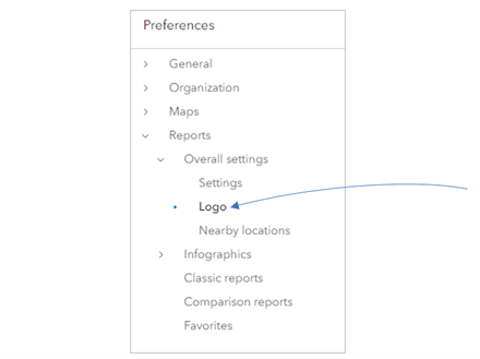 Logo settings in preferences