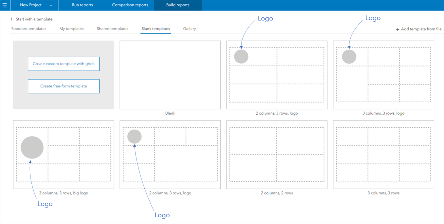 Templates with logos