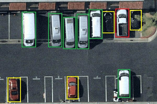 We assign unique classes to mini-vans, cars, and trucks in this example.