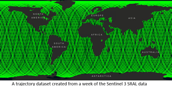 a trajectory dataset created from Sentinel 3 data