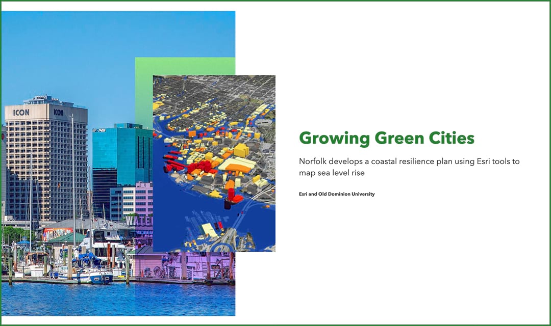 Screen shot of the Growing Green Cities story cover