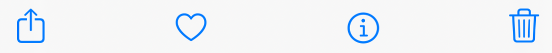 Clipped image of Apple's Photos app toolbar.
