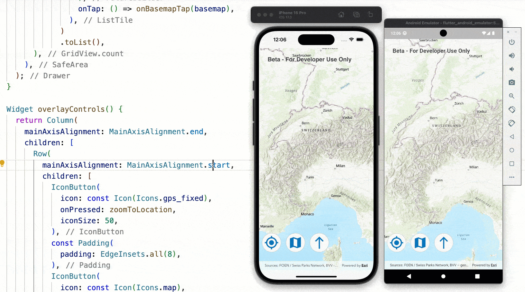 Updating code with two phone emulators, with updating UI elements