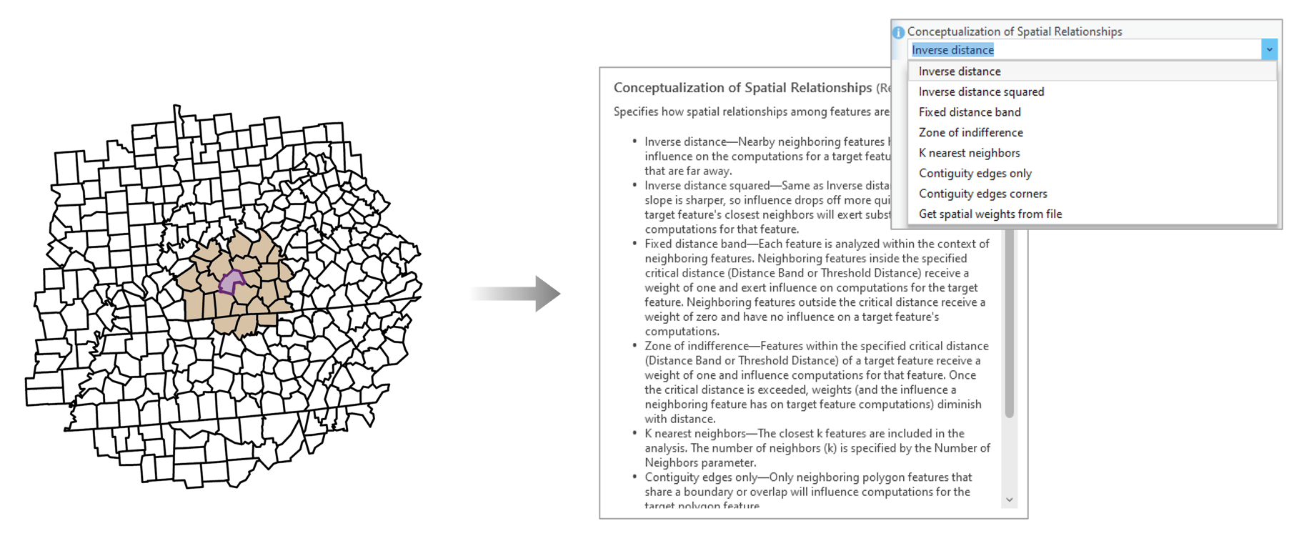 Neighborhood explanations via tooltips Neighborhood explanations via tooltips