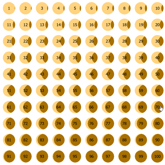 All 100 moonpie symbols
