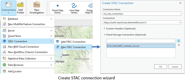 STAC connection wizard