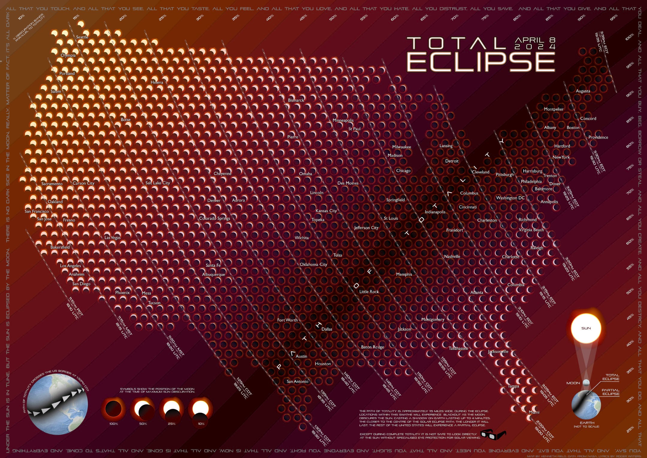 A first draft of the eclipse map