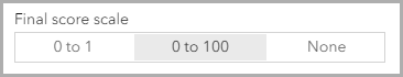 Final score scale options.