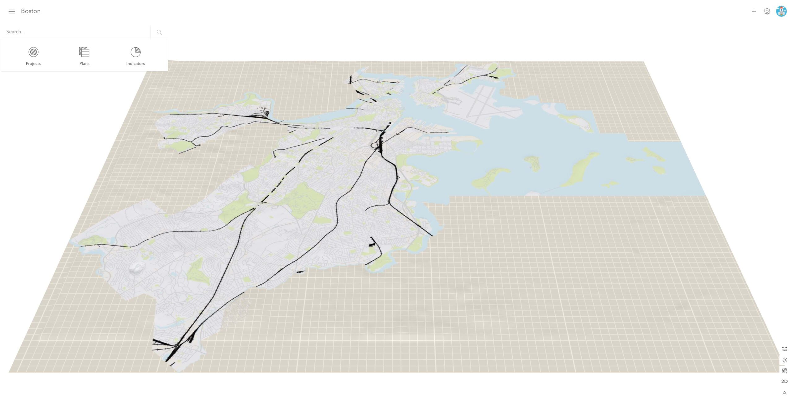 Basemap and elevation layer in ArcGIS Urban.