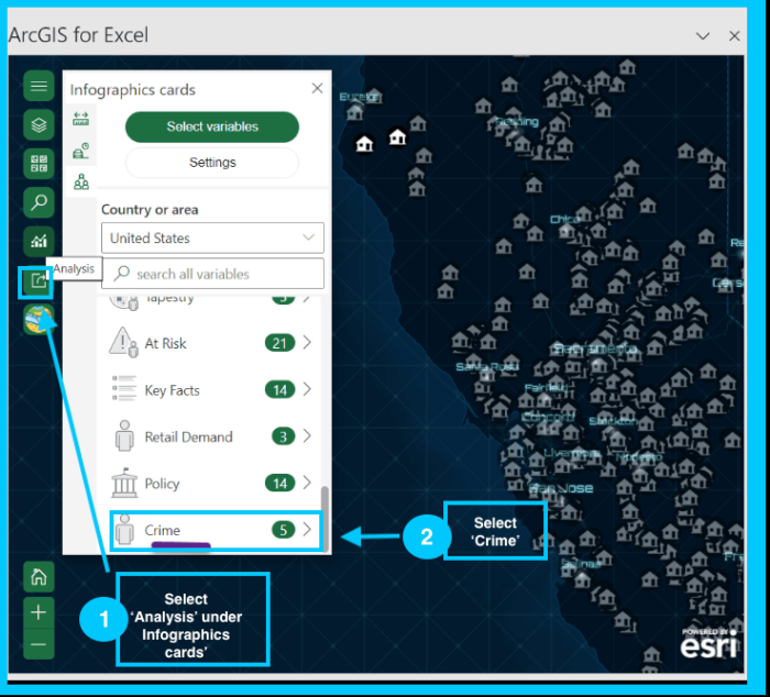 Esri Demographics, ArcGIS for Excel