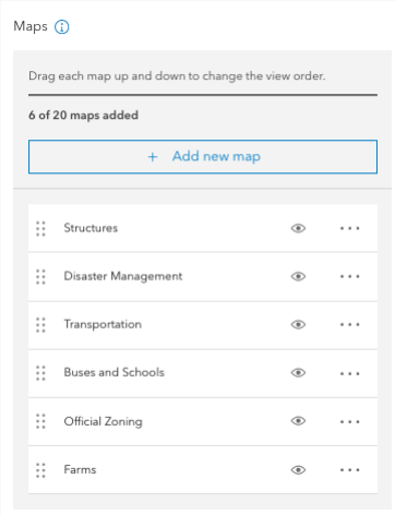 Screenshot of map stack