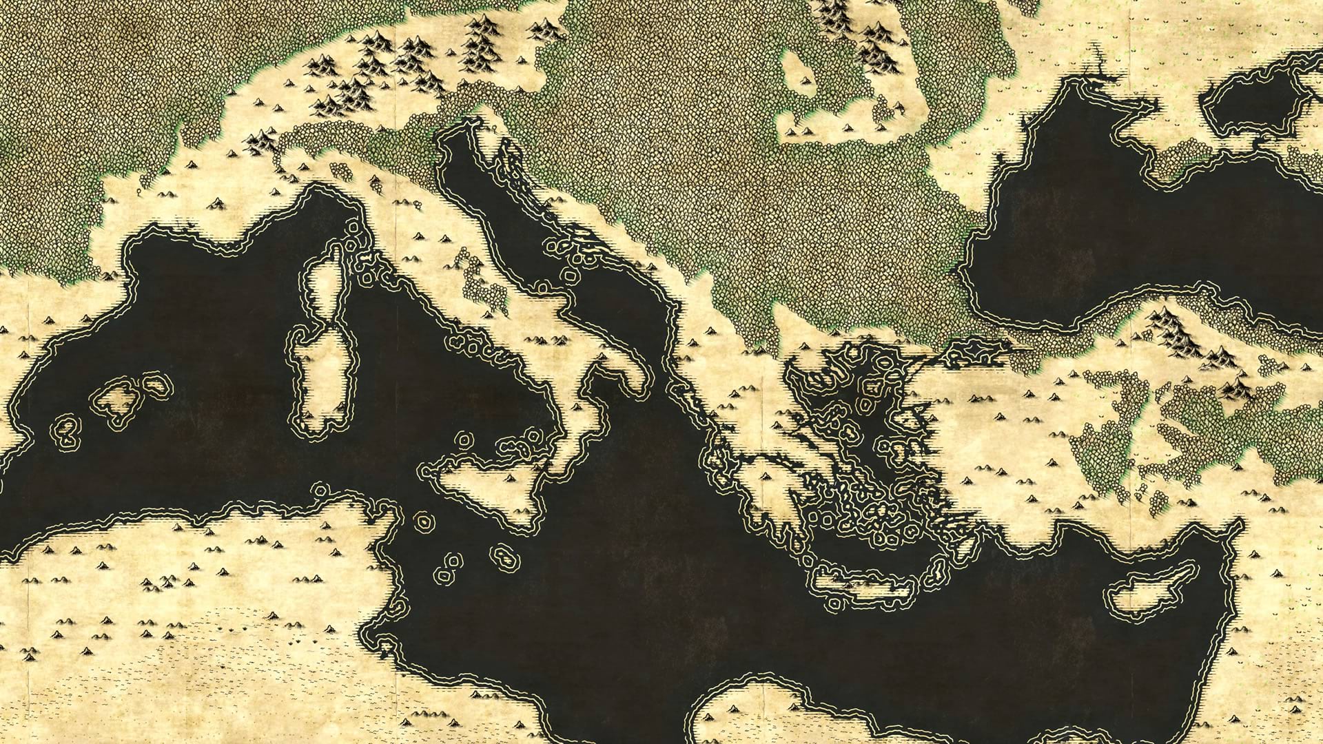 a Lord of the Rings inspired map, of the Mediterranean. a Lord of the Rings inspired map, of the Mediterranean.