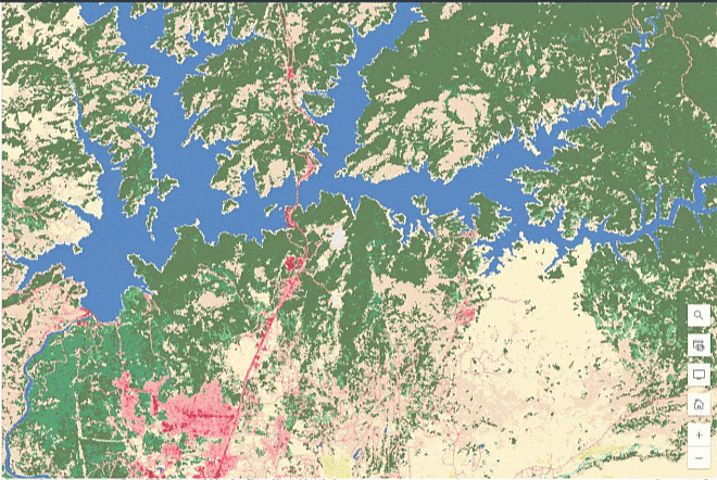 Land cover class changes over time