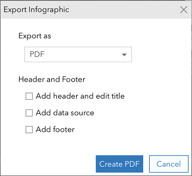 Export infographic window