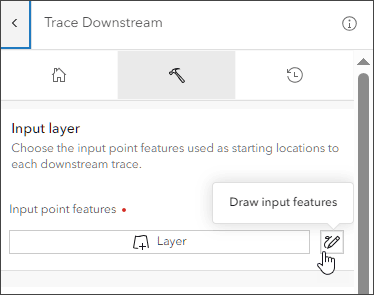 Draw input features