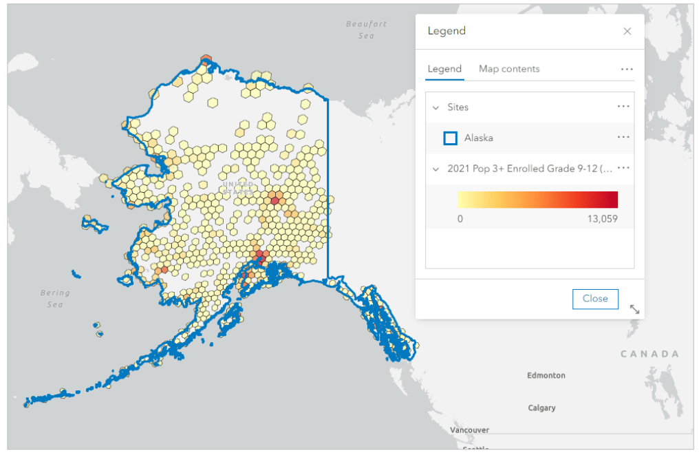 Sparse data with resolution 4 hexagons