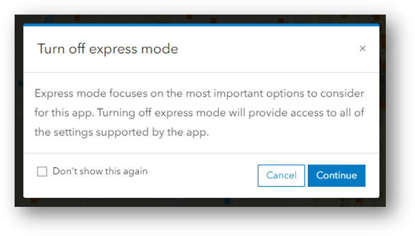 Turn Off Express Mode