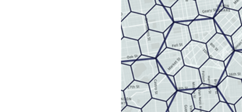 Larger-resolution hexagons within smaller-resolution hexagons