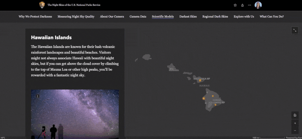 An interactive ArcGIS StoryMaps map tour of dark sky parks An interactive ArcGIS StoryMaps map tour of dark sky parks