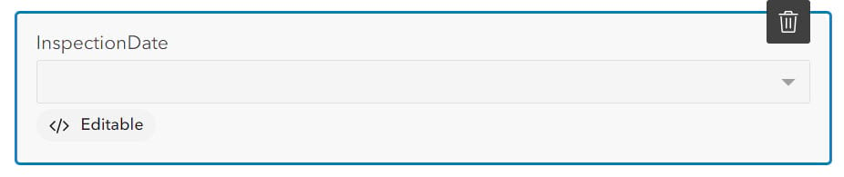 Inspection Date field with editable label