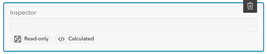 Inspector field with Read-only and Calculated labels