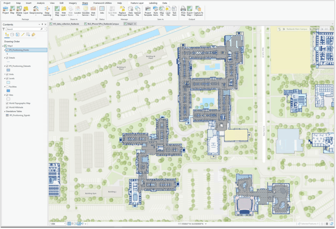 indoor map with building foootprints