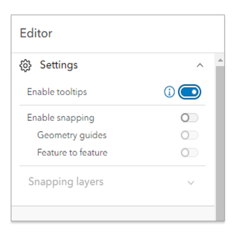 Open Settings in the Editor pane to Enable tooltips in Map Viewer