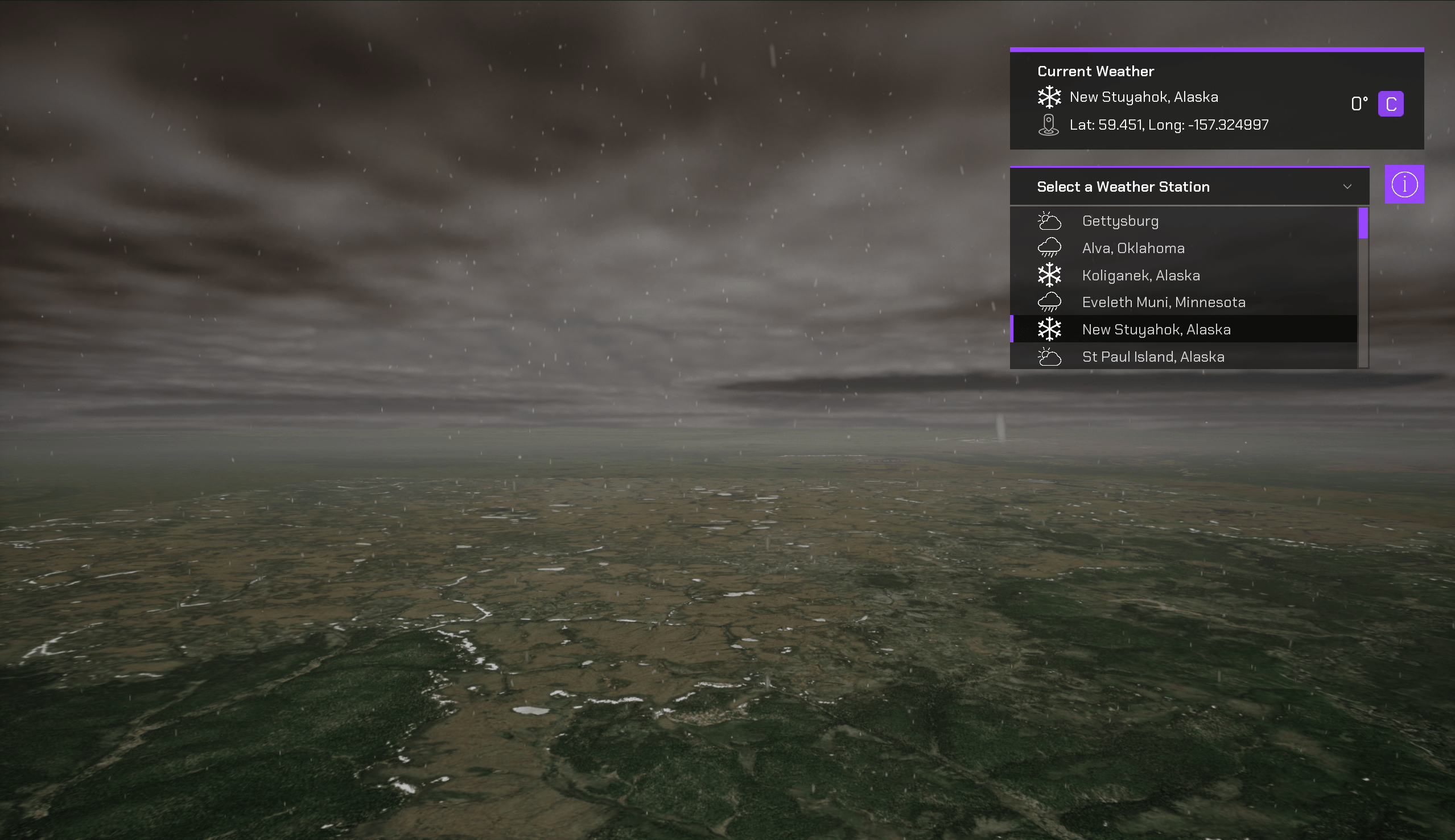 Maps SDK for Unreal Engine Real Time Weather Sample