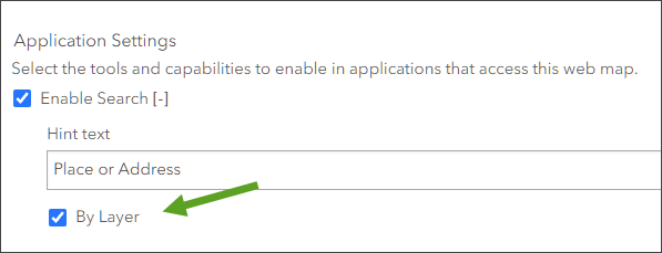 Enable search by layer