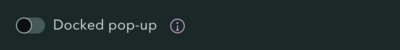 A screenshot of the docked pop-up option in the ArcGIS StoryMaps web map editor.