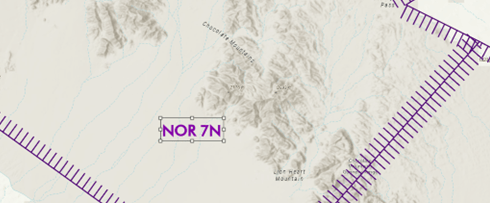 NOR7N is written in purple text inside a purple rectangle. The rectangle is located on a map.