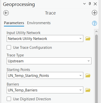 Trace geoprocessing tool