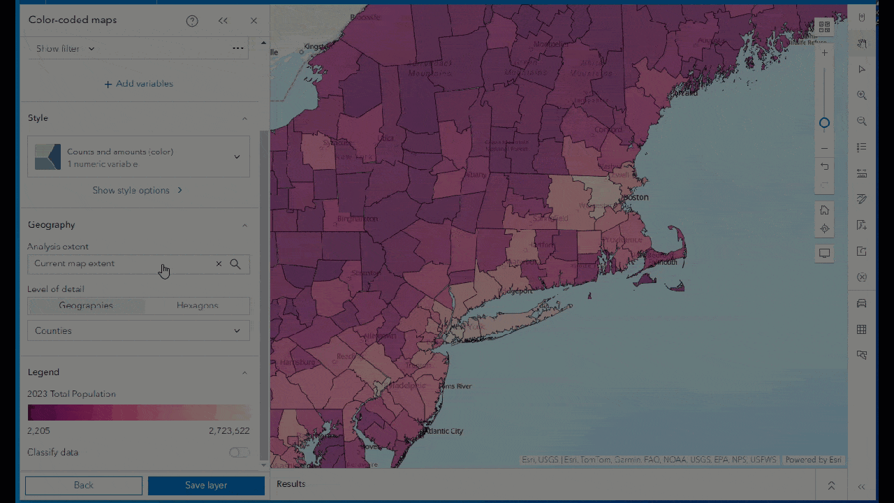 Analysis extent in BA Web App Analysis extent in BA Web App