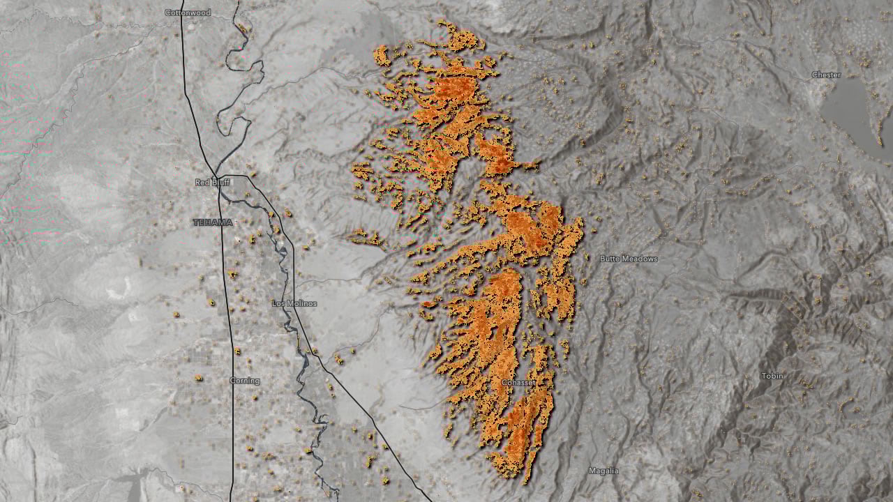Park Fire burn extent calculated by Sentinel-1 Explorer. Click to launch this view. Park Fire burn extent calculated by Sentinel-1 Explorer. Click to launch this view.