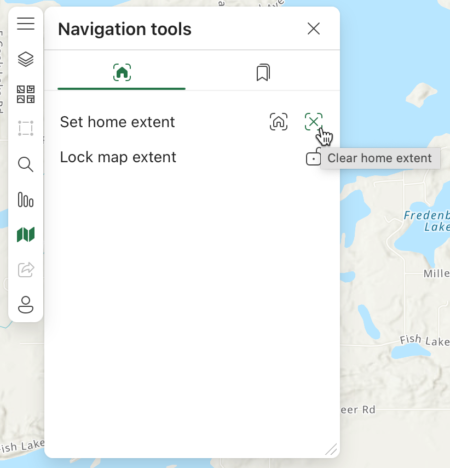 Clear home extent in Navigation tools GUI. Clear home extent in Navigation tools GUI.