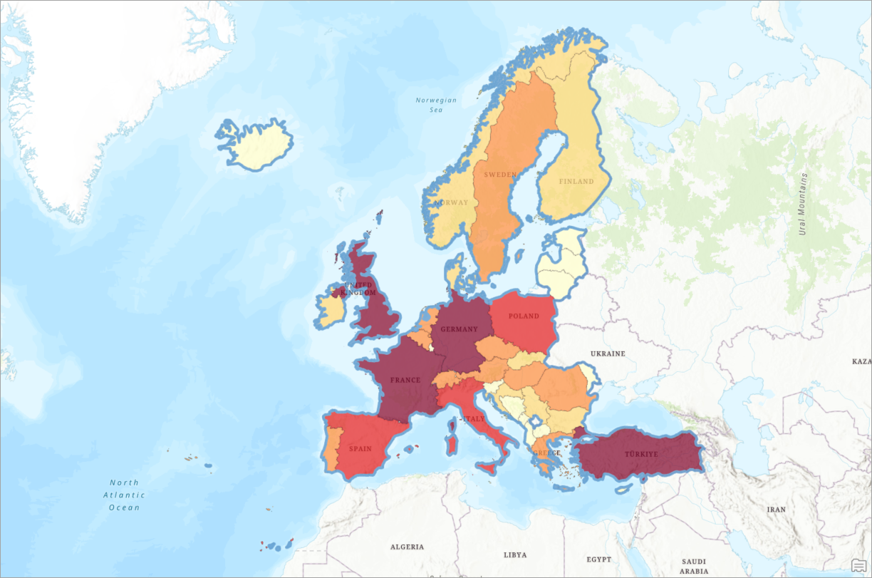 Initial color-coded layer created