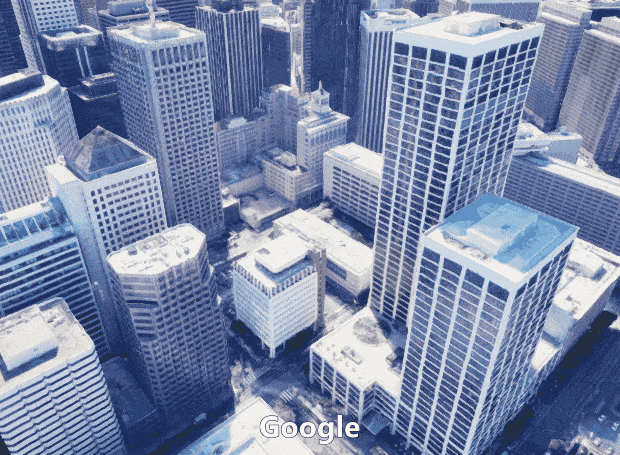 Figure 5. San Francisco 3D Object Scene layer over Google’s Photorealistic 3D Tiles showcasing vertical spatial accuracy when using VCS WGS84 with the ArcGIS Maps SDKs for Unreal Engine. Figure 5. San Francisco 3D Object Scene layer over Google’s Photorealistic 3D Tiles showcasing vertical spatial accuracy when using VCS WGS84 with the ArcGIS Maps SDKs for Unreal Engine.