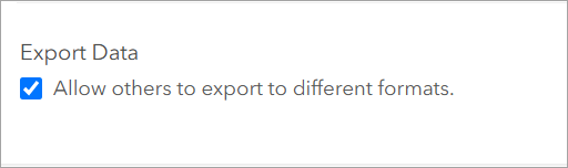Export data format Export data format