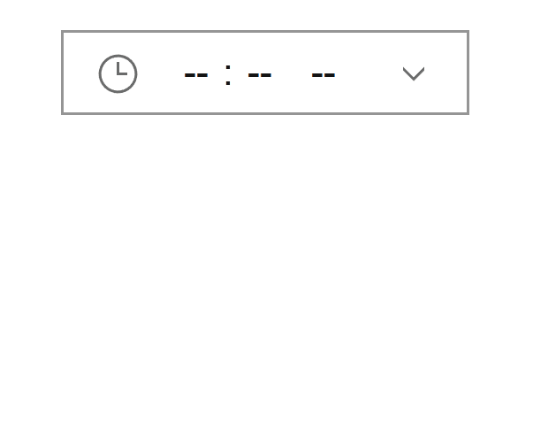 Input Time Picker's masking capabilities support more workflows to interact and change the component's value.