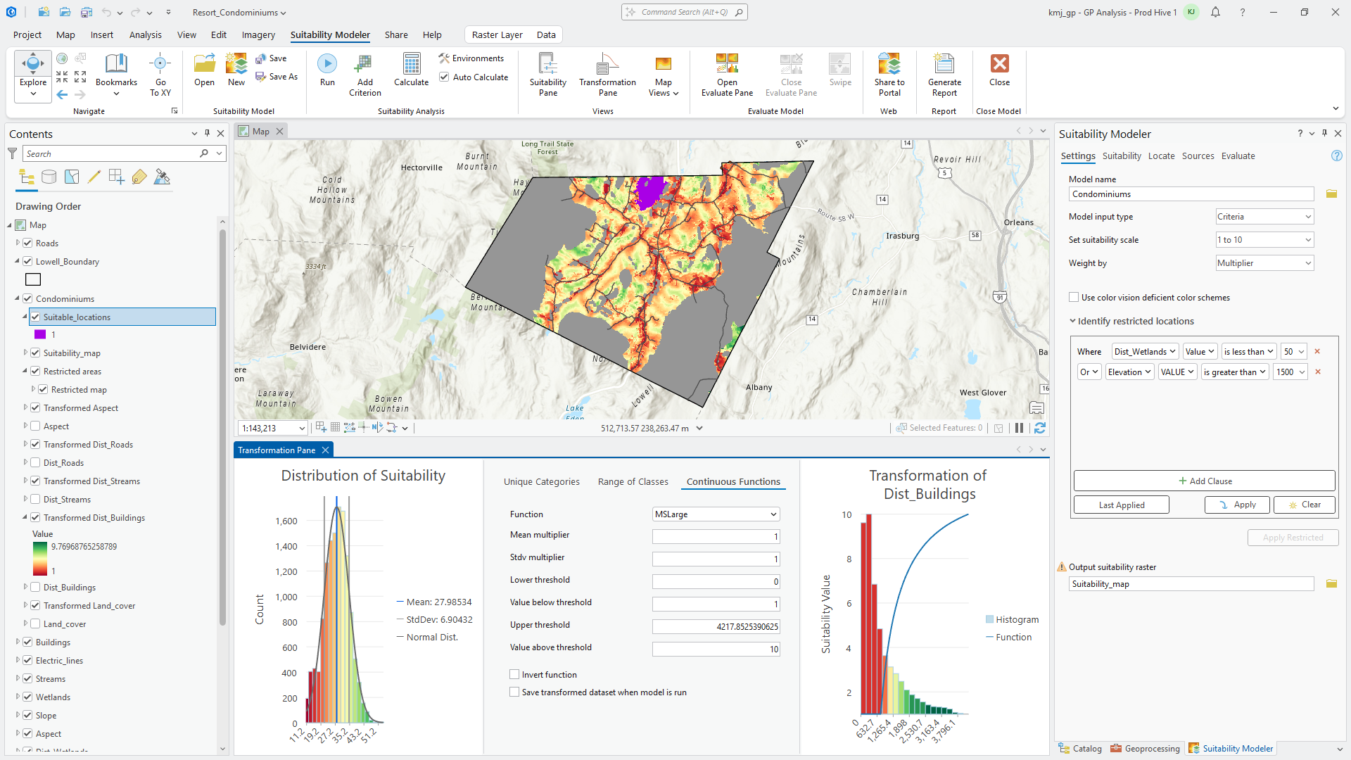 Proposed location for the condominiums