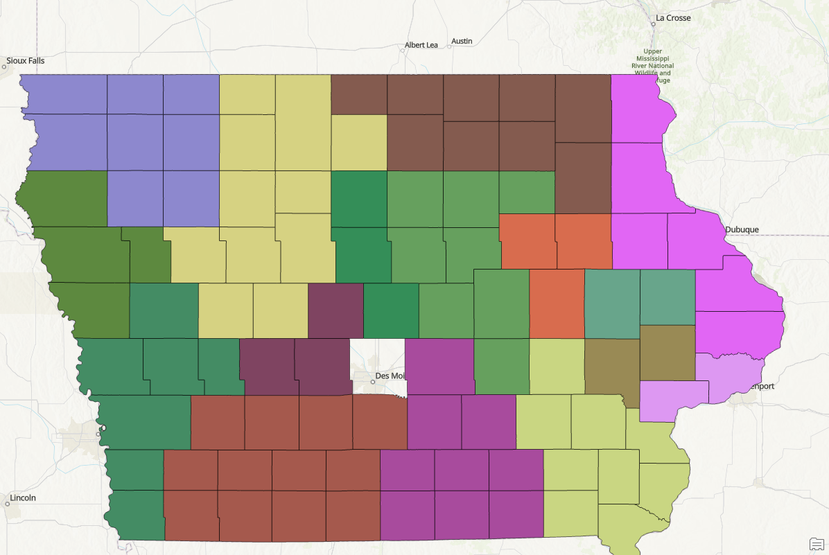 Iowa territories without Polk County