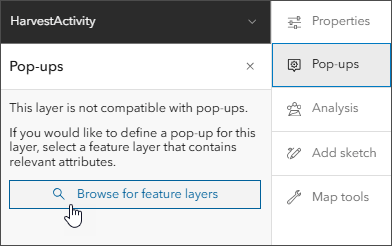 Choose feature layer for pop-up