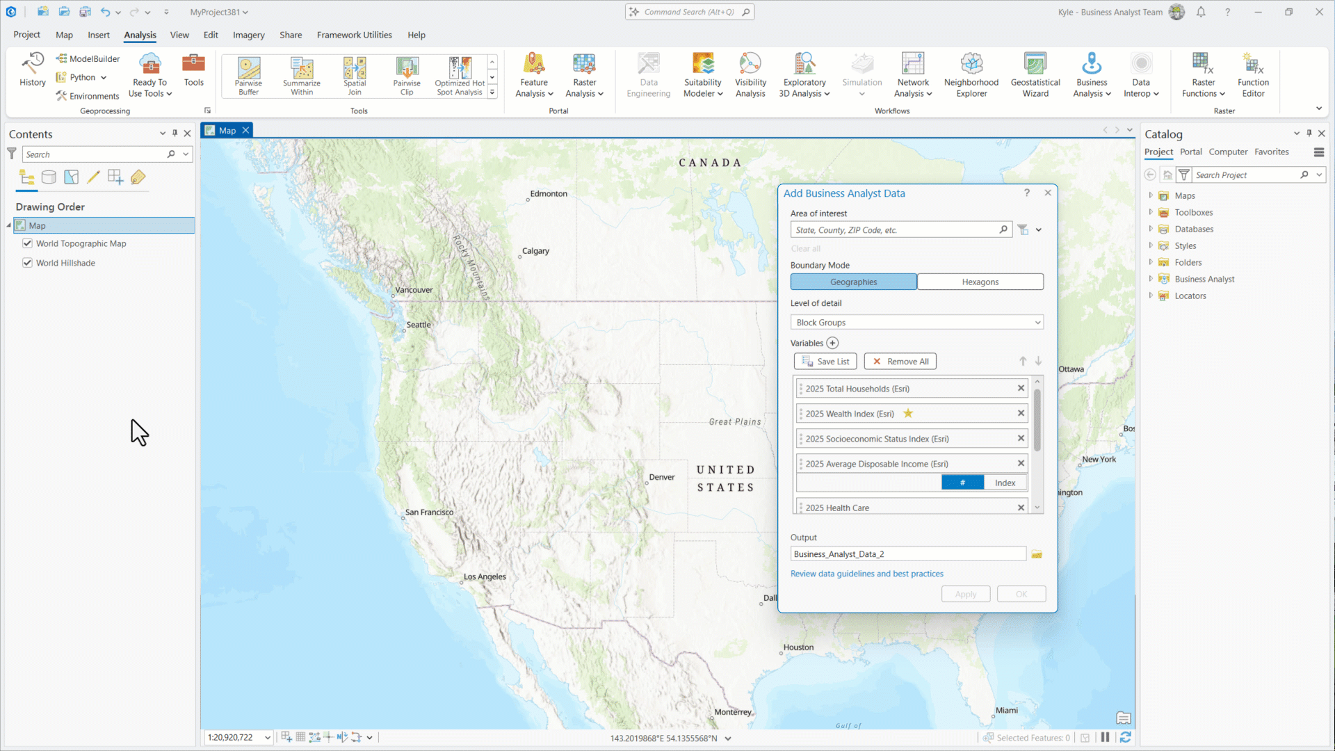 Adding Business Analyst data