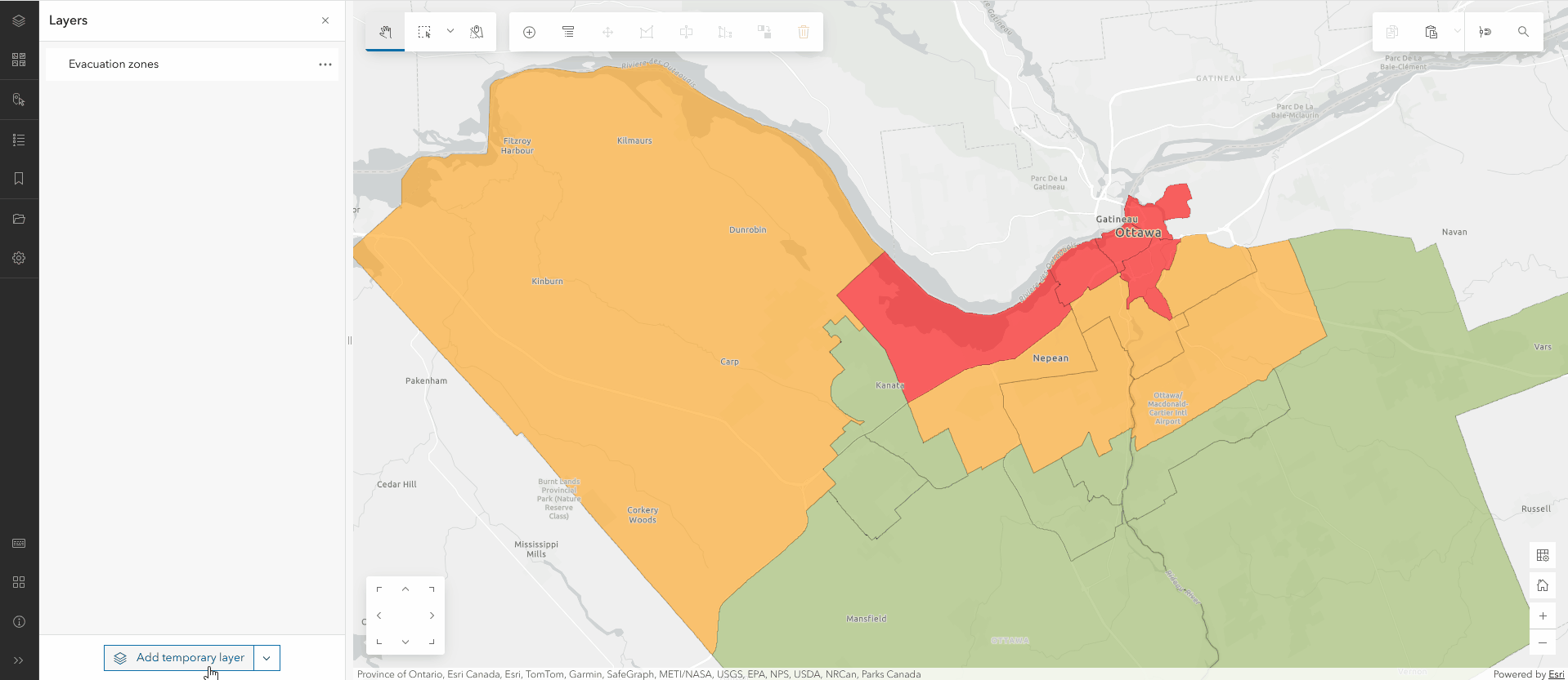 Gif shows a user browsing for a layer in their content and adding as a temporary layer to Web Editor Gif shows a user browsing for a layer in their content and adding as a temporary layer to Web Editor