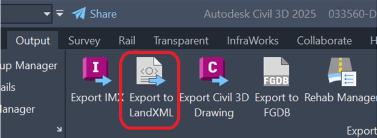 Export surface to LandXML format Export surface to LandXML format