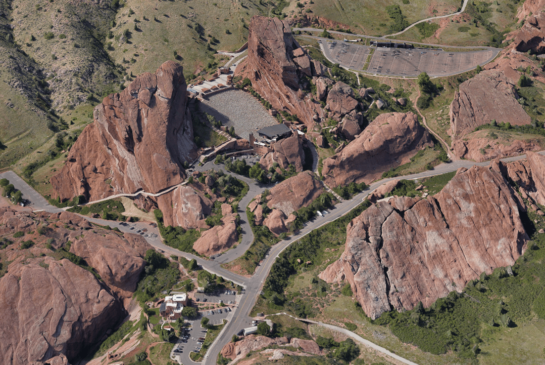 3D mesh of Red Rock Amphitheater in Colorado