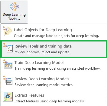 Review labels and training data Review labels and training data