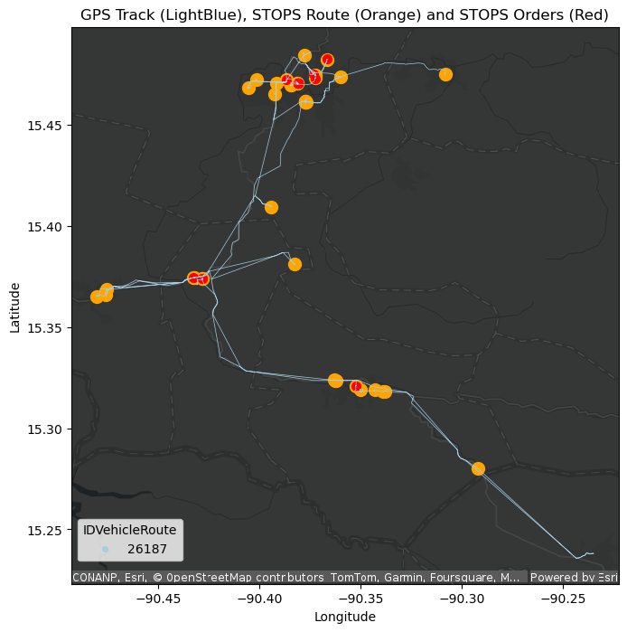 GeoAnalytics for Fabric sample route analysis
