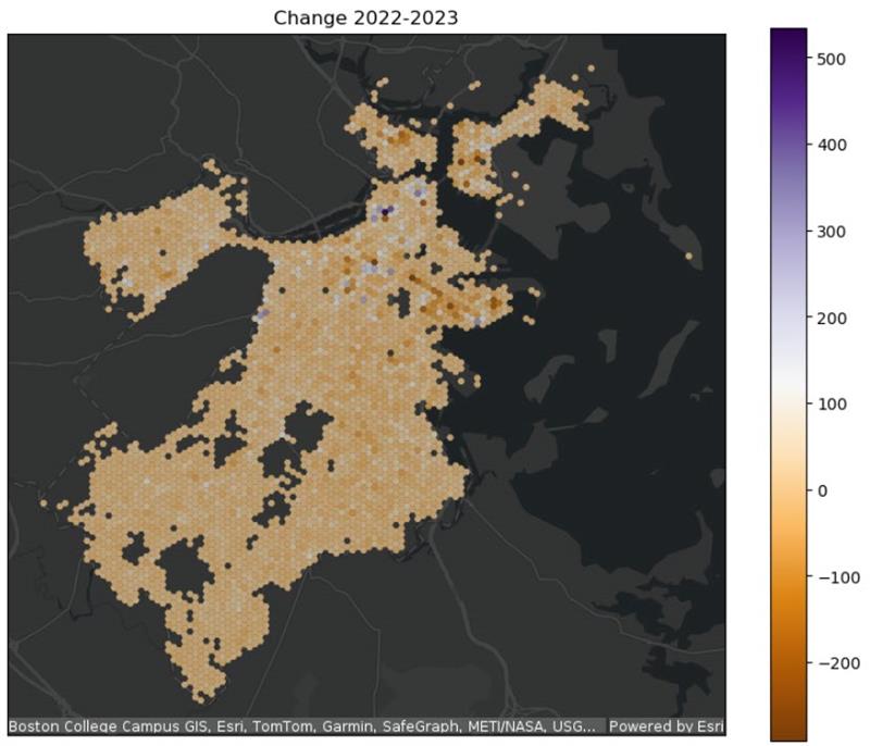 GeoAnalytics for Fabric analysis map